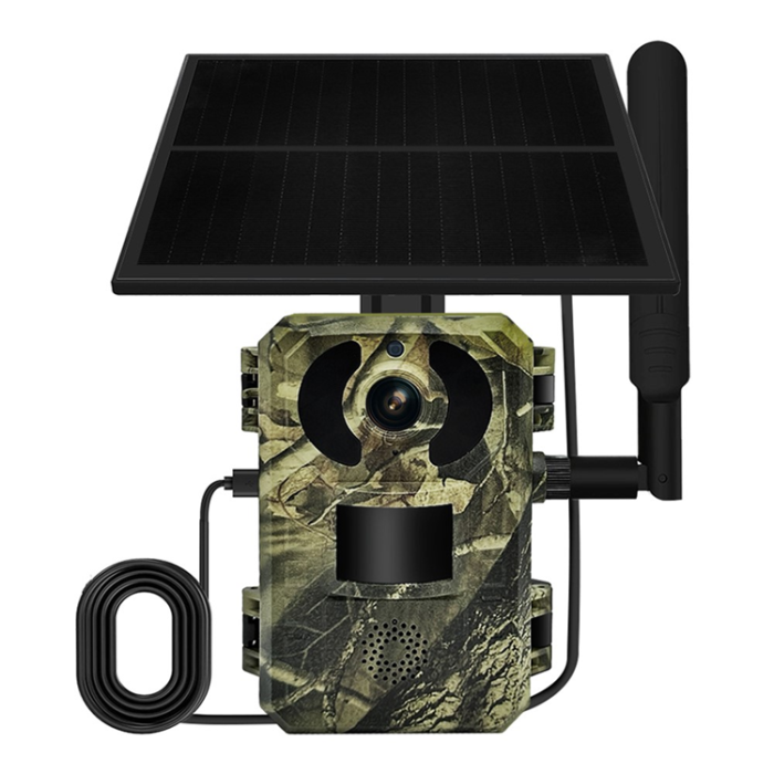 A-One Brand - ESCAM Solcellsdriven 4G-Jaktkamera Vattentät PIR-Rörelsesensor