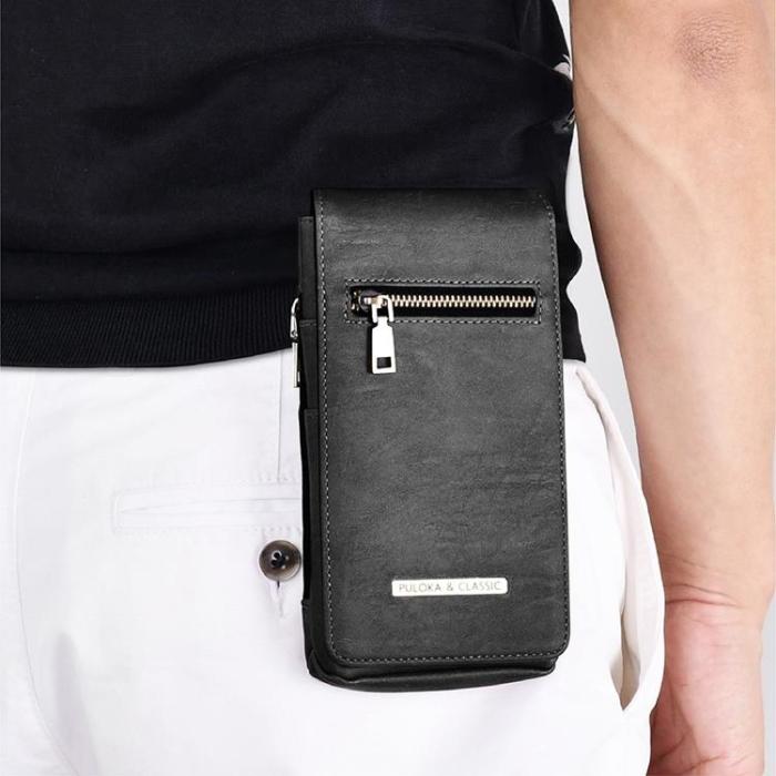 UTGATT1 - PULOKA Bältesväskor Vertical Multifunction Zipper - Svart