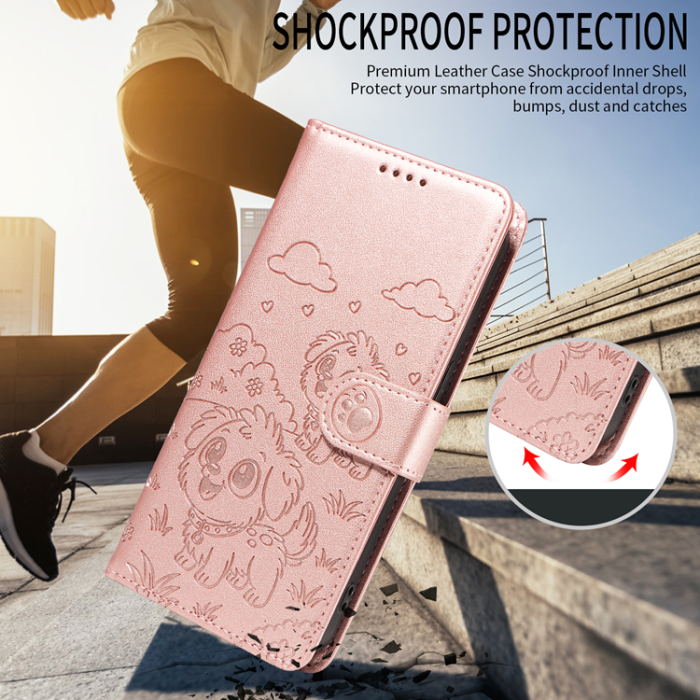 A-One Brand - iPhone Air Plånboksfodral RFID med handledsrem - Rosa
