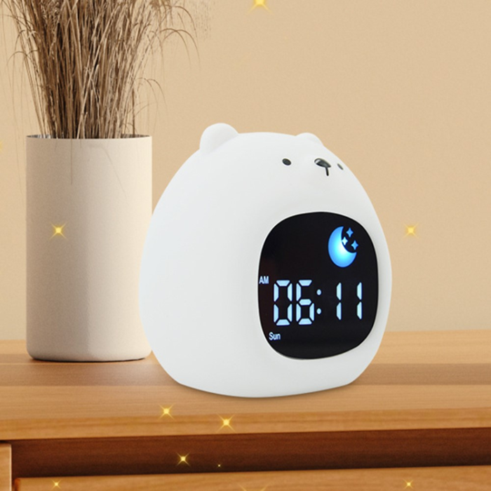 OEM - Väckarklocka med Nattlampa Little Bear Tappkontroll JL-827