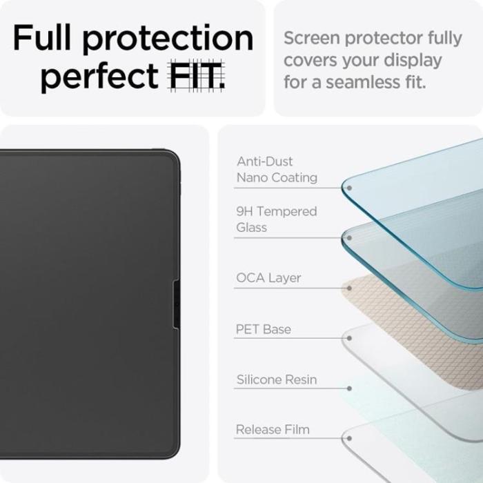 Spigen - Spigen iPad Pro 11 (2024) Härdat Glas Skärmskydd Paper Touch
