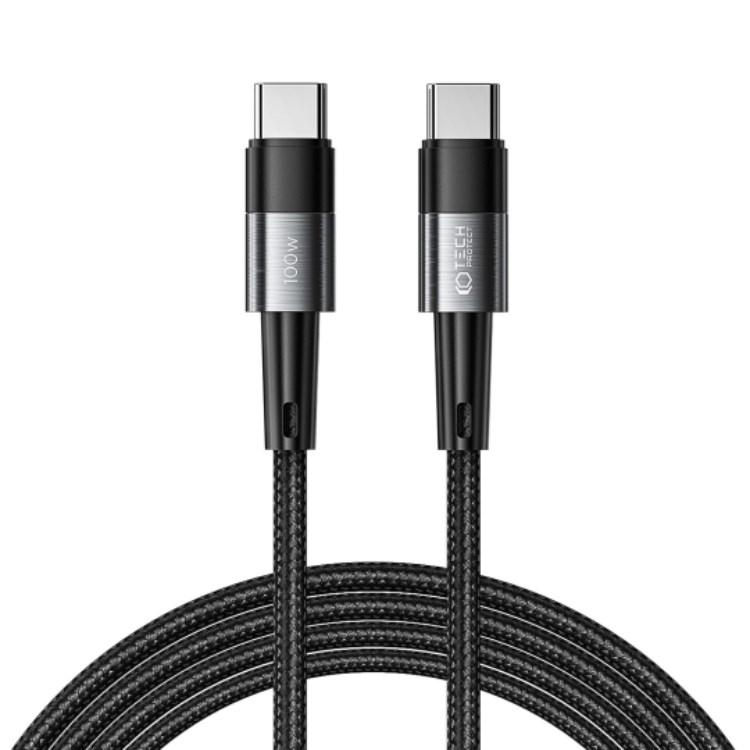 Tech-Protect USB-C till USB-C Kabel (2m) Ultraboost - Svart | 3541 | AlltMobil