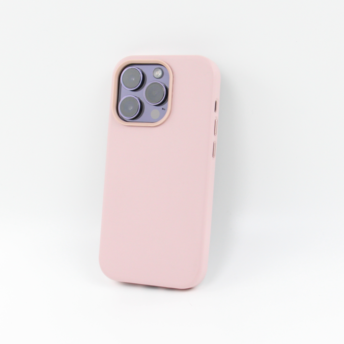 TelForceOne - Läderfodral iPhone 14 Pro Max Ljusrosa Starkt Magnetiskt Skydd