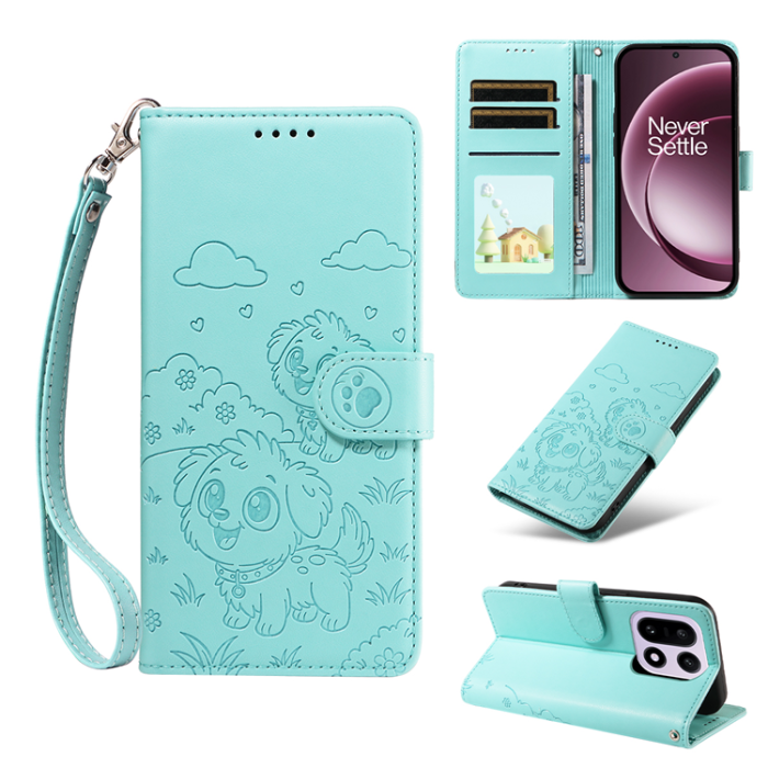 A-One Brand - OnePlus 15 Plånboksfodral RFID Blocking Imprinted Dog Pattern