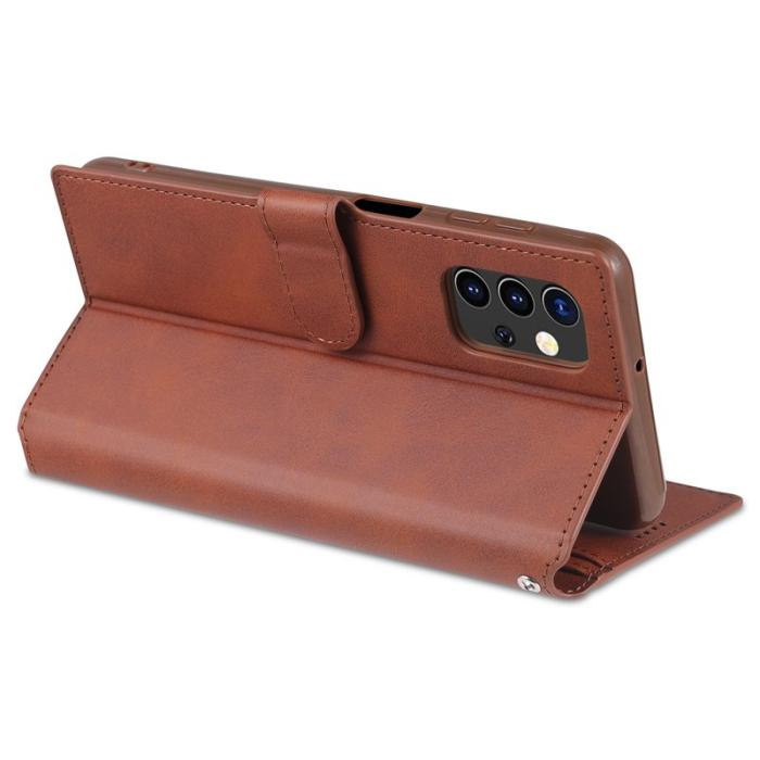 AZNS - AZNS Dual-sided Magnetic Clasp Plånboksfodral i Konstläder - Brun