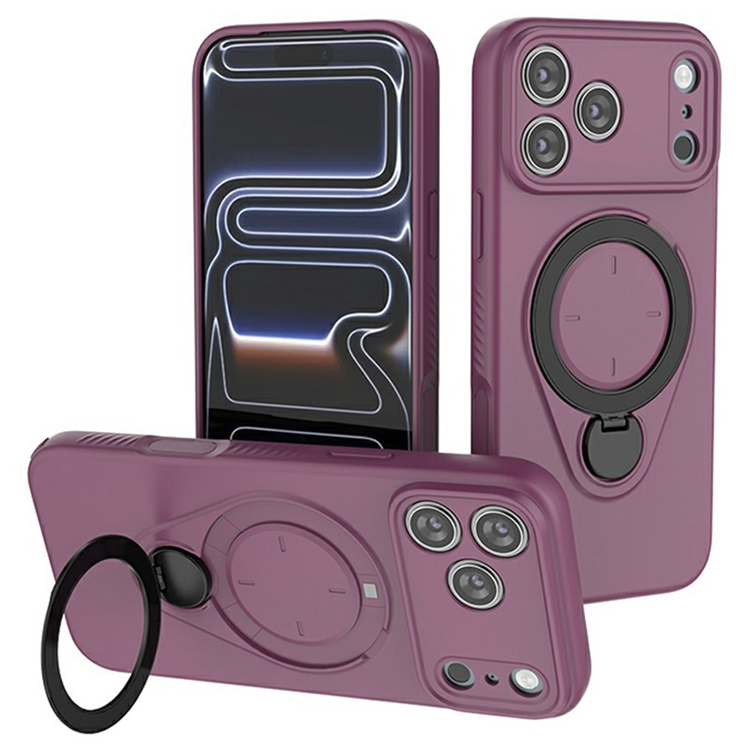 iPhone 17 Pro Max Mobilskal MagSafe Rotating Kickstand TPU PC - Lila (Lila) | 2353 | AlltMobil