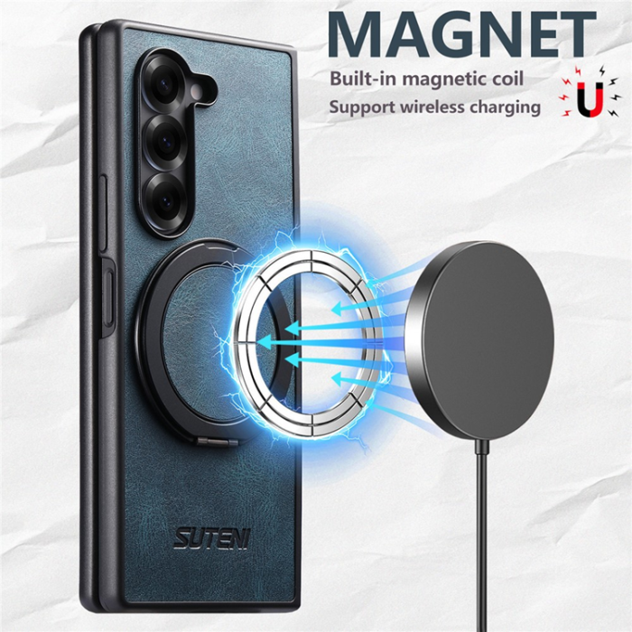 SUTENI - SUTENI Galaxy Z Fold 7 Mobilskal MagSafe G3 Waxy - Blå
