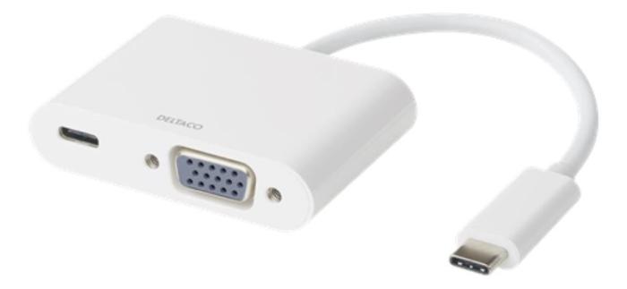 UTGATT1 - Deltaco USB-C Dockningsstation - Vit