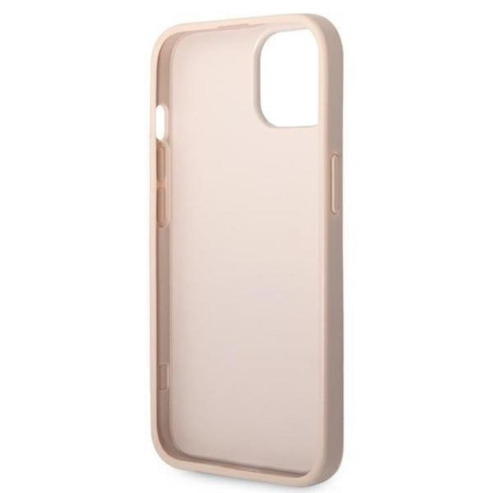 Guess - GUESS iPhone 14 Skal 4G Big Metal Logo - Rosa