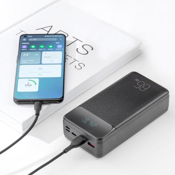 XO - XO Powerbank 30000 mAh 65W för Laptop PR201- Svart