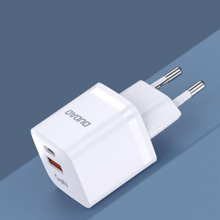 Dudao - Dudao Väggladdare USB/USB-C 33W - Vit