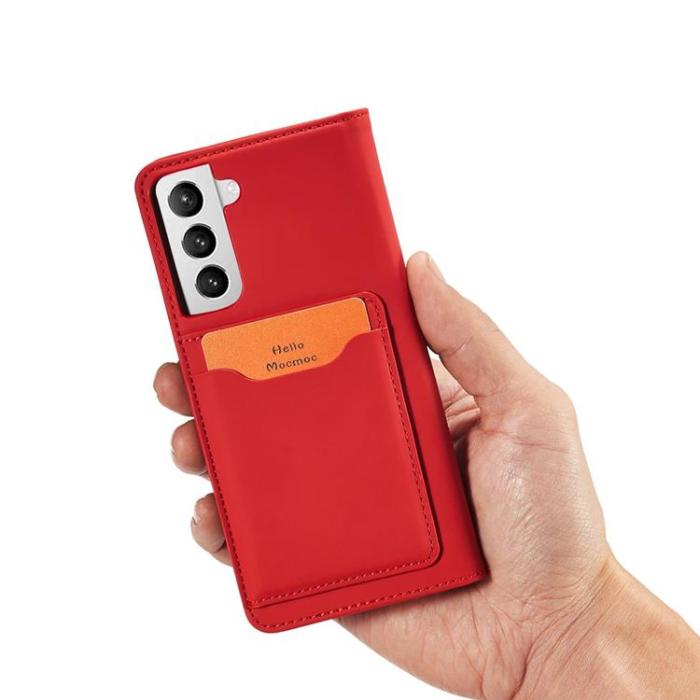 OEM - Galaxy S22 Plus Plånboksfodral Magnet Stand - Röd