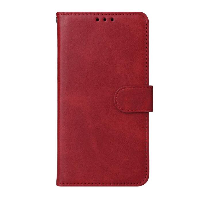 OEM - Samsung Galaxy S26 Plus Plånboksfodral Konstläder Folio Flip - Röd
