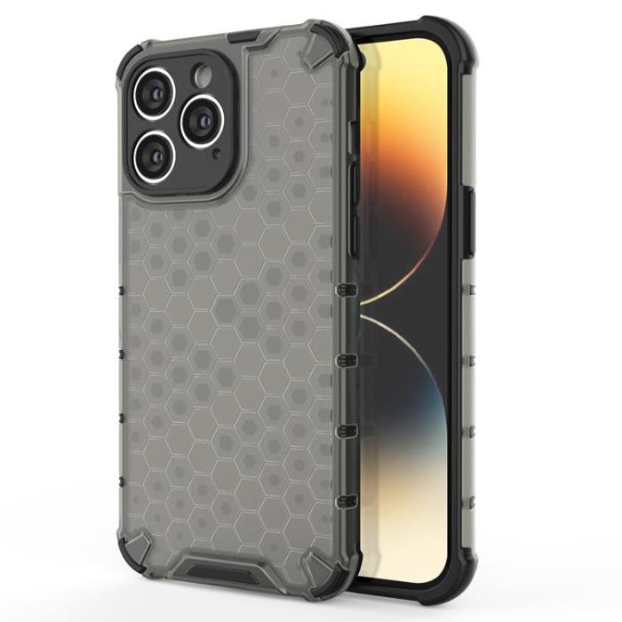 OEM - iPhone 14 Pro Skal Honeycomb Armored Hybrid - Svart