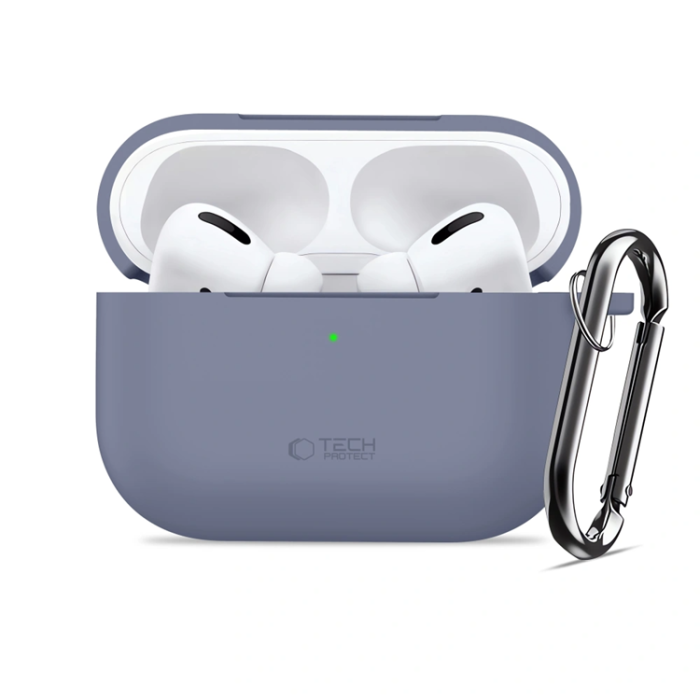 Tech-Protect - Tech-Protect Apple Airpods Pro 3 Skal Silikon Hook - Baby Blå