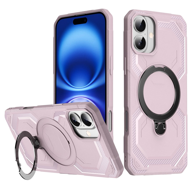 iPhone 16 Plus Mobilskal MagSafe Kickstand TPU + PC - Rosa (Rosa) | 2353 | AlltMobil