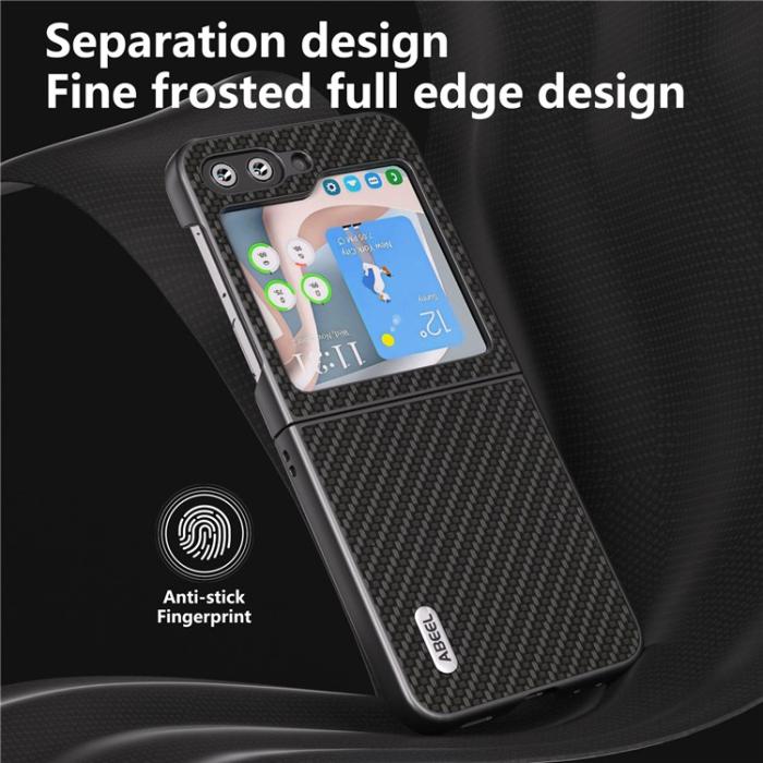 ABEEL - ABEEL Galaxy Z Flip 5 Mobilskal Carbon Fiber - Svart