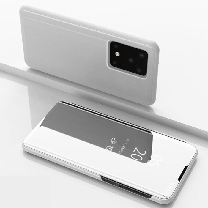 A-One Brand - View Window Flip-Fodral till Samsung Galaxy S20 Ultra - Silver