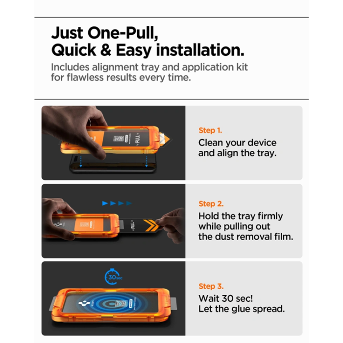 Spigen - [3-Pack] Spigen iPhone 17 Pro Härdat Glas Skärmskydd Slim