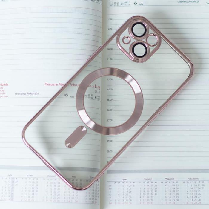OEM - iPhone 16 Mobilskal Magsafe Color Chrome - Rose Guld