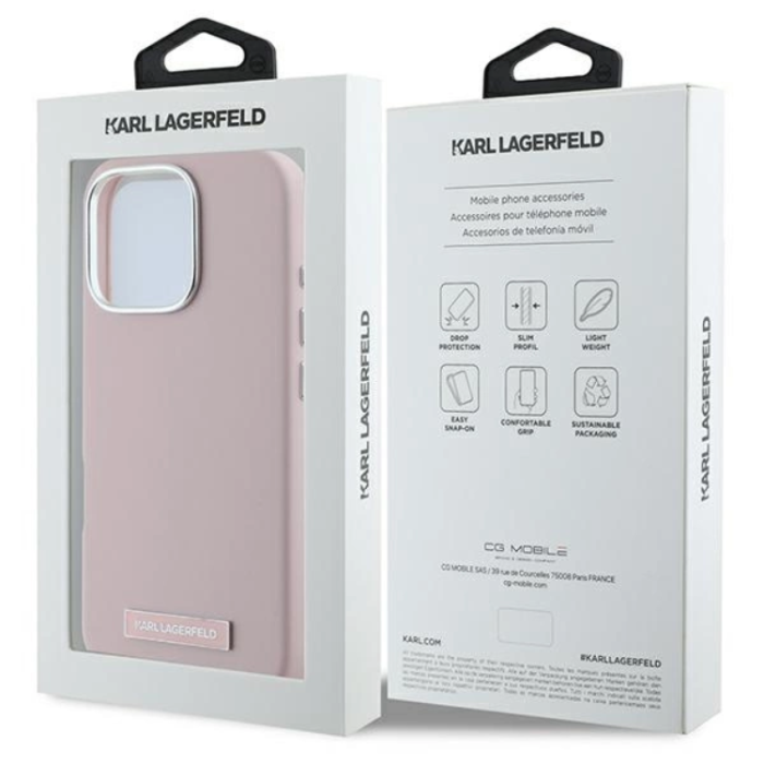 KARL LAGERFELD - Karl Lagerfeld iPhone 16 Pro Max Mobilskal MagSafe Metal Plate
