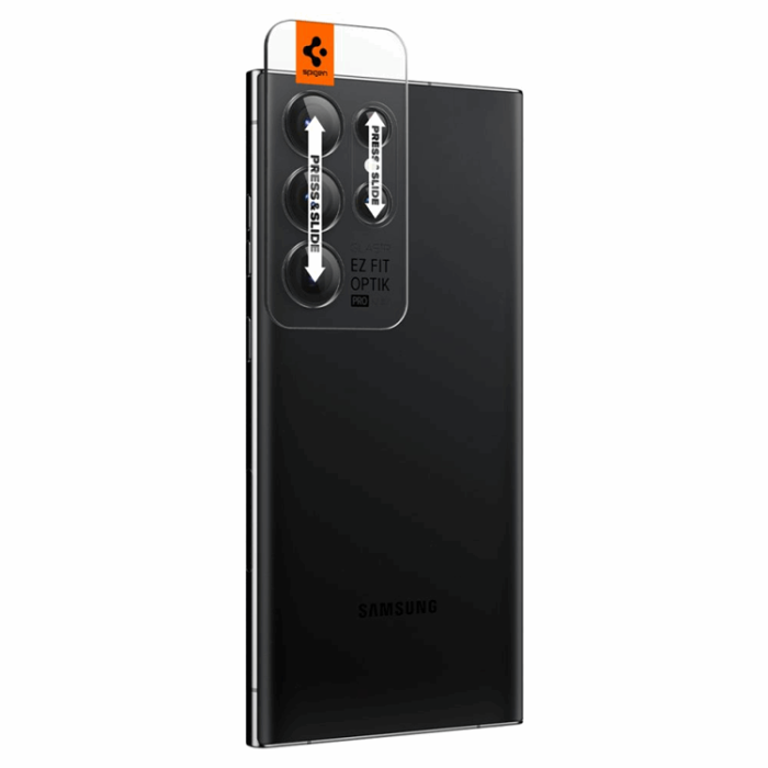UTGATT - [2-Pack] Spigen Galaxy S23 Ultra Kameralinsskydd i Härdat Glas Ez Fit