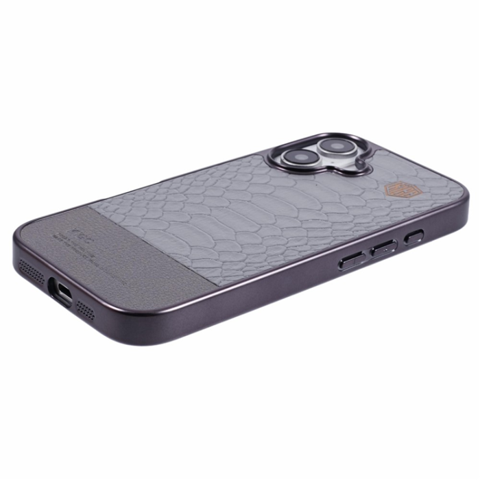 KIGC - KIGC iPhone 16 Mobilskal MagSafe Crocodile - Grå