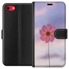 Gustaf - Pl&aring;nboksfodral till Apple iPhone 7 med Rosa blomma