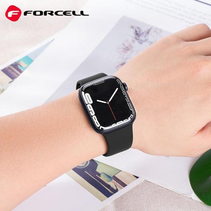 Forcell - Forcell Apple Watch 6/7/8/SE/Ultra (42/44/45/49mm) Band - Svart