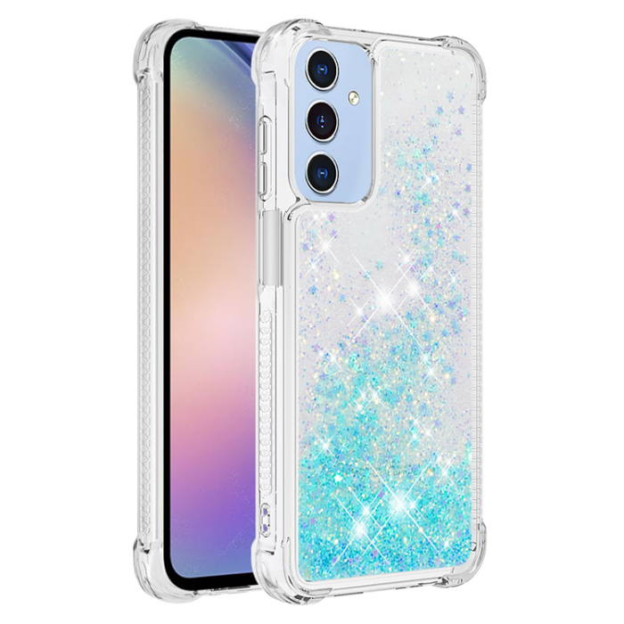 A-One Brand - Galaxy A17/A26 Mobilskal Glitter Quicksand TPU - Blå