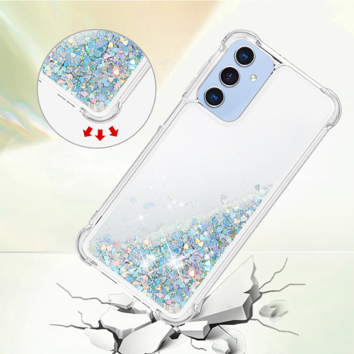 A-One Brand - Galaxy A17/A26 Mobilskal Glitter Quicksand TPU - Silver