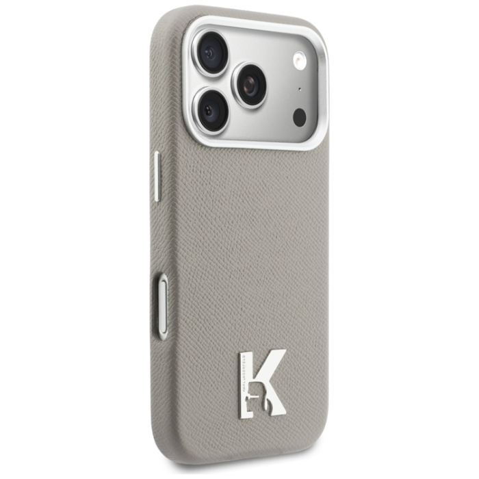 KARL LAGERFELD - Karl Lagerfeld Mobilskal För iPhone 17 Pro MagSafe Karl Head Logo - Grå