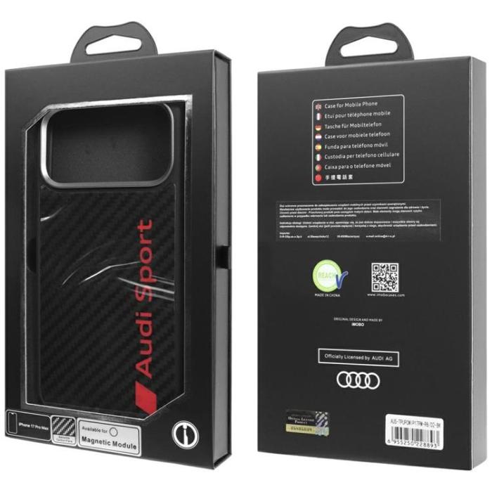 Audi - Audi iPhone 17 Pro Max Mobilskal MagSafe Carbon Fiber R8 - Svart