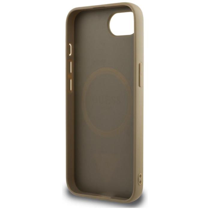 Guess - Guess iPhone 16e Mobilskal MagSafe Grained Triangle - Brun