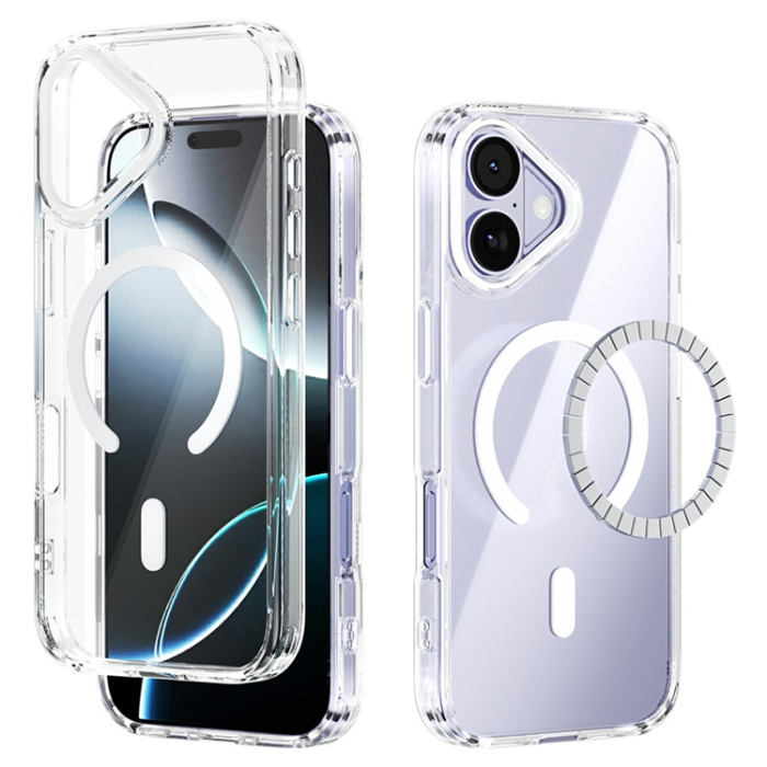 ABEEL - ABEEL iPhone 17 Mobiskal MagSafe Anti Scratch - Vit