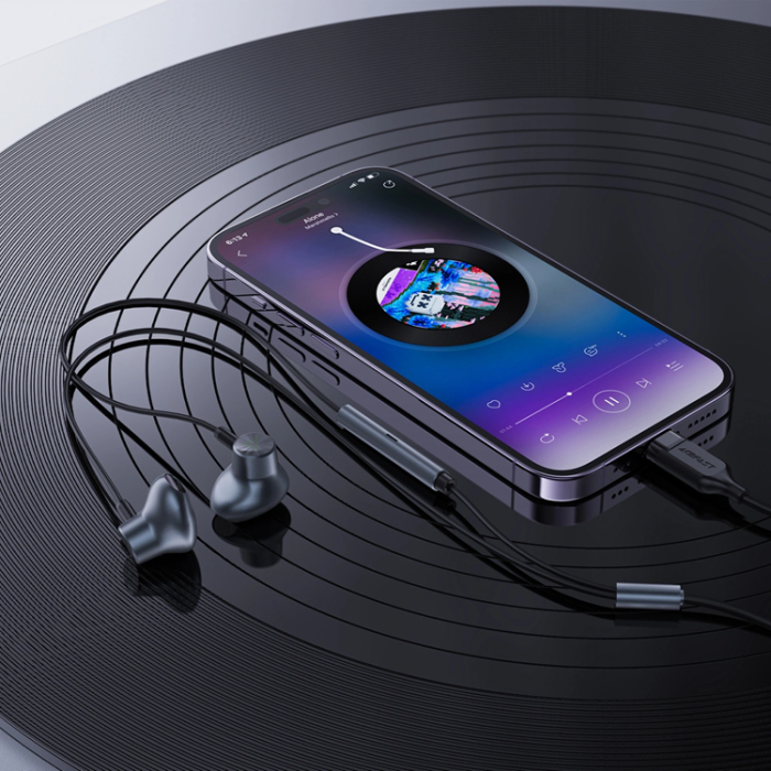 Acefast - Acefast In-Ear Lightning Hörlurar 1.2m - Svart