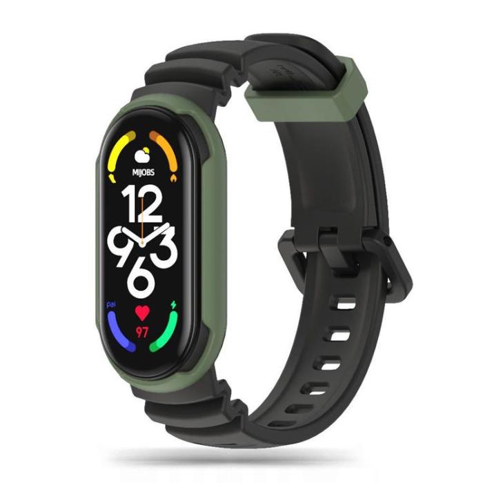 Tech-Protect - Tech-Protect Xiaomi Mi Smart Band 5/6/6 NFC/7 Armband - Svart/Grön