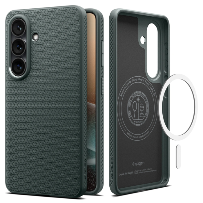 Spigen - Spigen Mobilskal För Galaxy S26 Plus Magsafe Liquid Air - Abyss Grön
