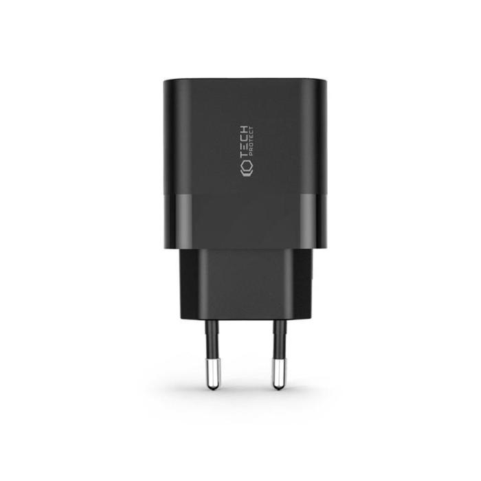 Tech-Protect - Tech-Protect C30W 2-Port Nätverk Laddare PD30W/QC3.0 - Svart