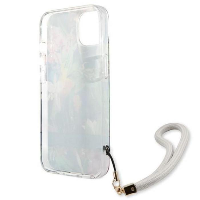 Guess - Guess iPhone 13 mini Skal Flower Strap - Blå