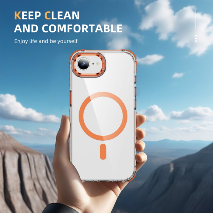 A-One Brand - iPhone 16e Mobilskal MagSafe Kickstand - Orange