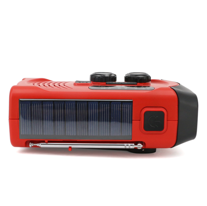 UTGATT5 - Vevr-adio med Solceller, Ficklampa och 2000mAh Powerbank - Grön