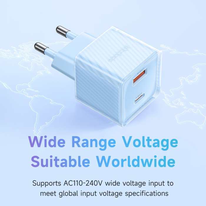 Mcdodo - MCDODO GaN Snabbladdare 33W USB-A - USB-C EU CH-415 - Blå