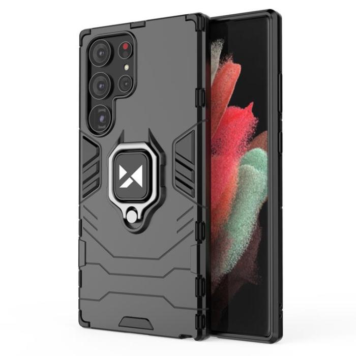 Wozinsky - Wozinsky Galaxy S23 Ultra Ringhållare Mobilskal - Svart