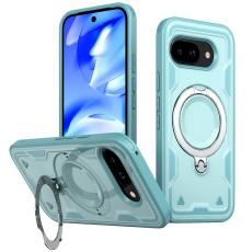N/A - Mobilskal till Google Pixel 9a Plast Milit&auml;rskydd Med St&auml;ll - Bl&aring;