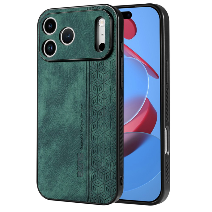 AZNS - AZNS iPhone 17 Pro Max Mobilskal PU-Läder TPU - Grön