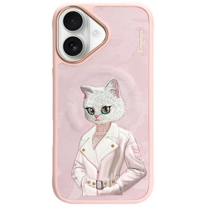 NIMMY - Nimmy iPhone 16 Mobilskal MagSafe Fashion Cute Pet - Rosa