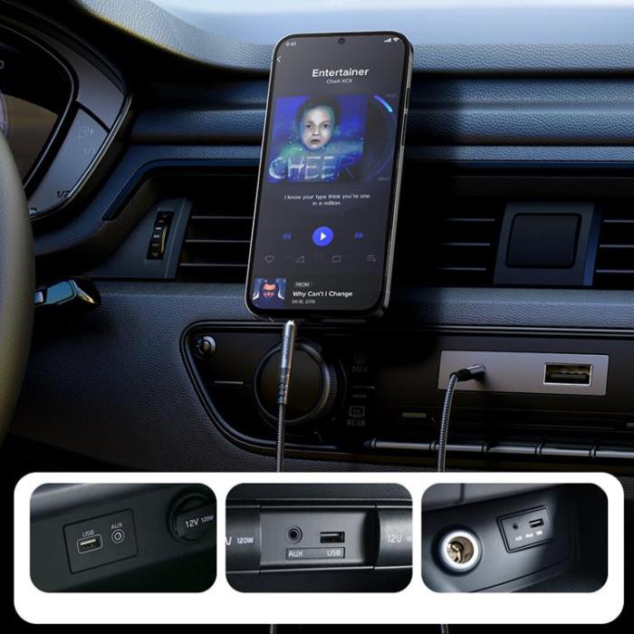 Joyroom - Joyroom Stereo Ljud kabel AUX 3.5 mm minijack 2m (SY-A08) - Svart