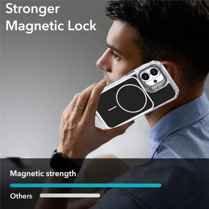 A-One Brand - iPhone 16 Mobilskal MagSafe Lens Kickstand med Handrem