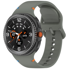 A-One Brand - Galaxy Watch 8/8 Classic (40/44/46mm) Armband Stitching Line Decor - Army Grön